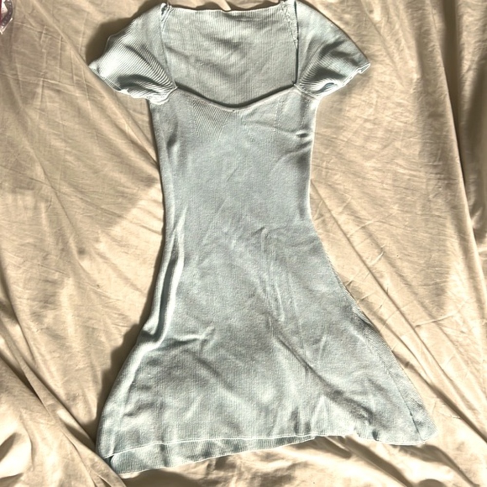 Blue mini dress